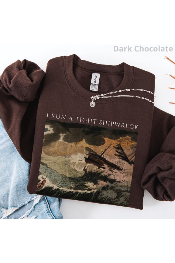 I Run A Tight Shipwreck Sweatshirt, Homeschool Mom Crewneck, Mama Pullover, Mother'S Day Gift Sweatshirt All Size S-5XL