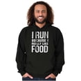 thumbnail image 1 of I Run Because I Like Food Cardio Joke Unisex Plus Fleece Graphic Hoodie Brisco Brands 5X, 1 of 5