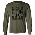 thumbnail image 1 of I Run Better Than The Government Adult Long Sleeve T-shirt, 1 of 1
