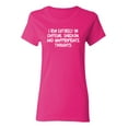 thumbnail image 1 of I Run Entirely On Caffeine Sarcastic Novelty Gift Idea Adult Humor Funny Women's Casual Tees, 1 of 3