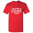 thumbnail image 1 of I Run Entirely On Caffine Sarcasm Saying Tshirts Novelty Humor Graphic Tees Gift For Coffee Lovers Christmas Birthday Party Anniversary Holiday Funny Sarcastic T Shirt, 1 of 5