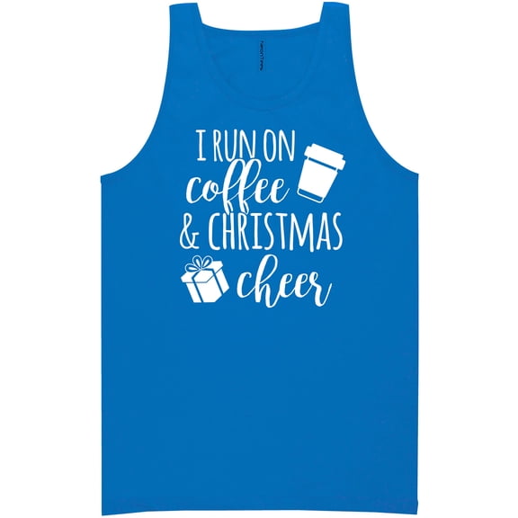 I Run On Coffee & Christmas Cheer Neon Tank Top