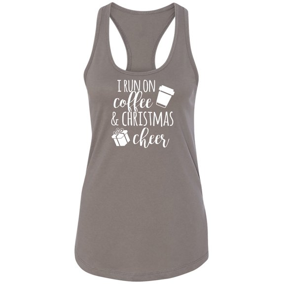 I Run On Coffee & Christmas Cheer Racerback Tank