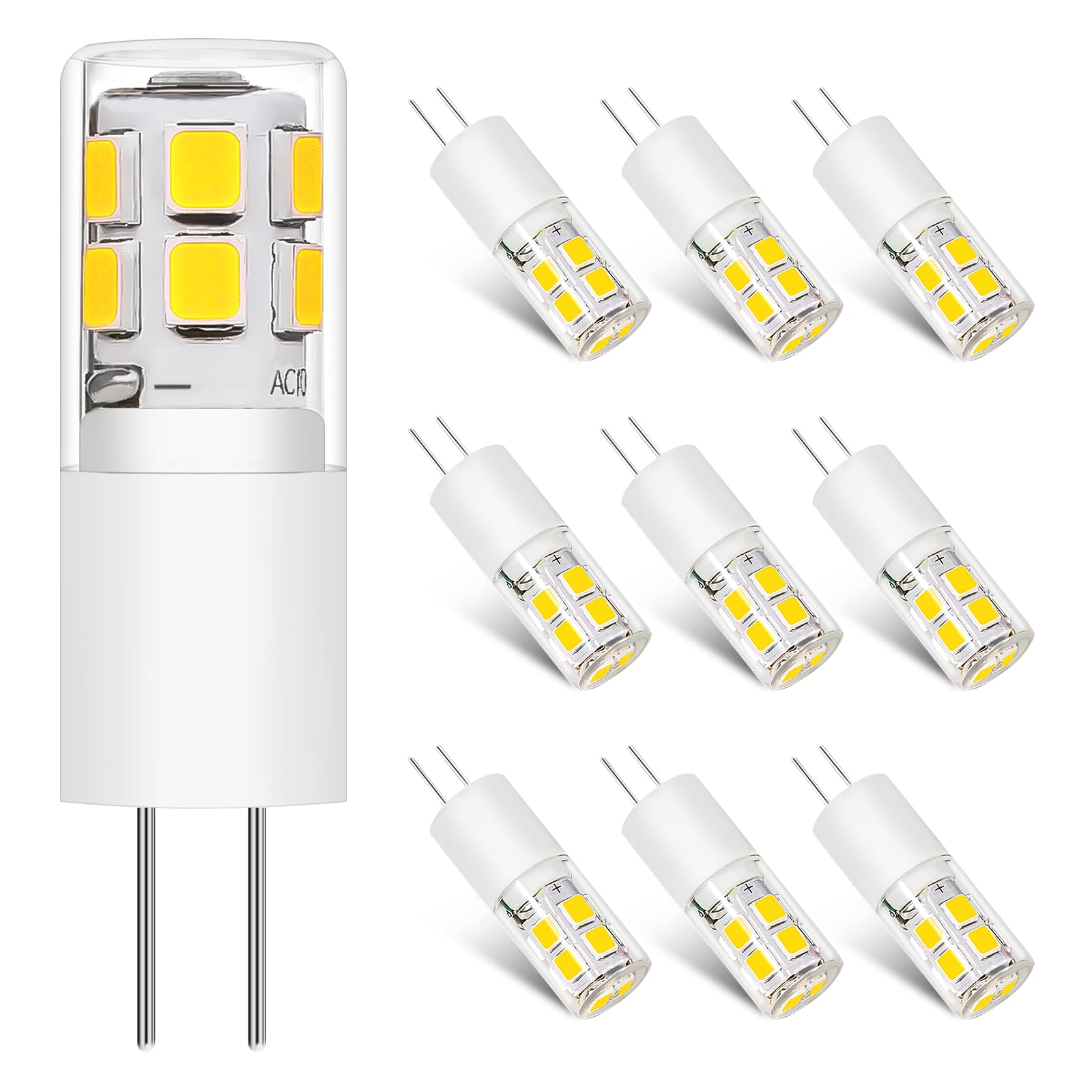 I-SHUNFA G4 LED Bulb AC 120V Cool White 10 Pack - Walmart.com