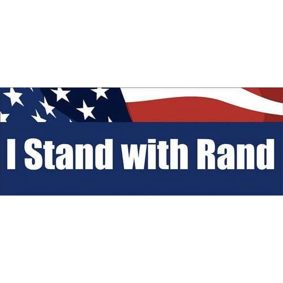 I STAND with RAND Bumper 3M Reflective sticker| Paul conservative tea