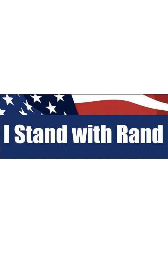 I STAND with RAND Bumper 3M Reflective sticker| Paul conservative tea