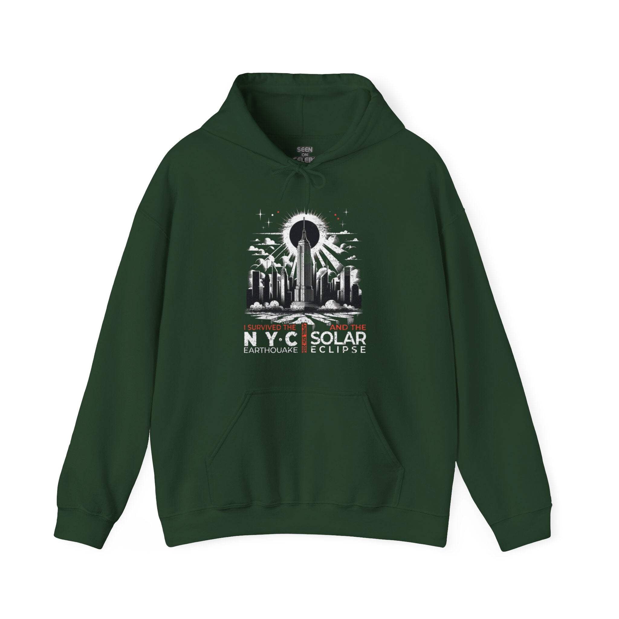 I SURVIVED THE EARTHQUAKE THE SOLAR ECLIPSE 2024 HOODIE 4 Colors