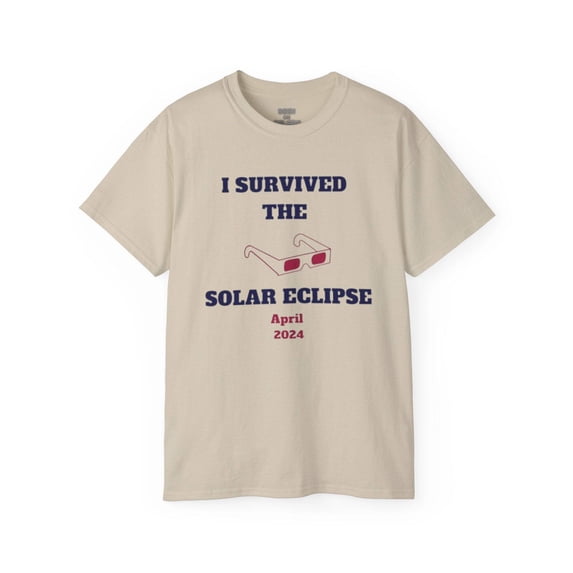 I SURVIVED THE SOLAR ECLIPSE 2024 T-shirt | 4 Colors | Heavy Cotton Quality