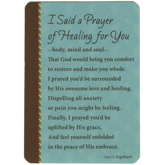 I Said a Prayer of Healing Laminated Prayer Cards -Pack of 25