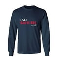 thumbnail image 1 of I Saw Bad Words Sarcastic Humor Novelty Men's Long Sleeve Shirts, 1 of 3
