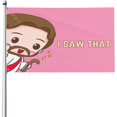 I Saw That Flag 3x5 Pink, Funny Jesus Christian God Christ Cross 2024