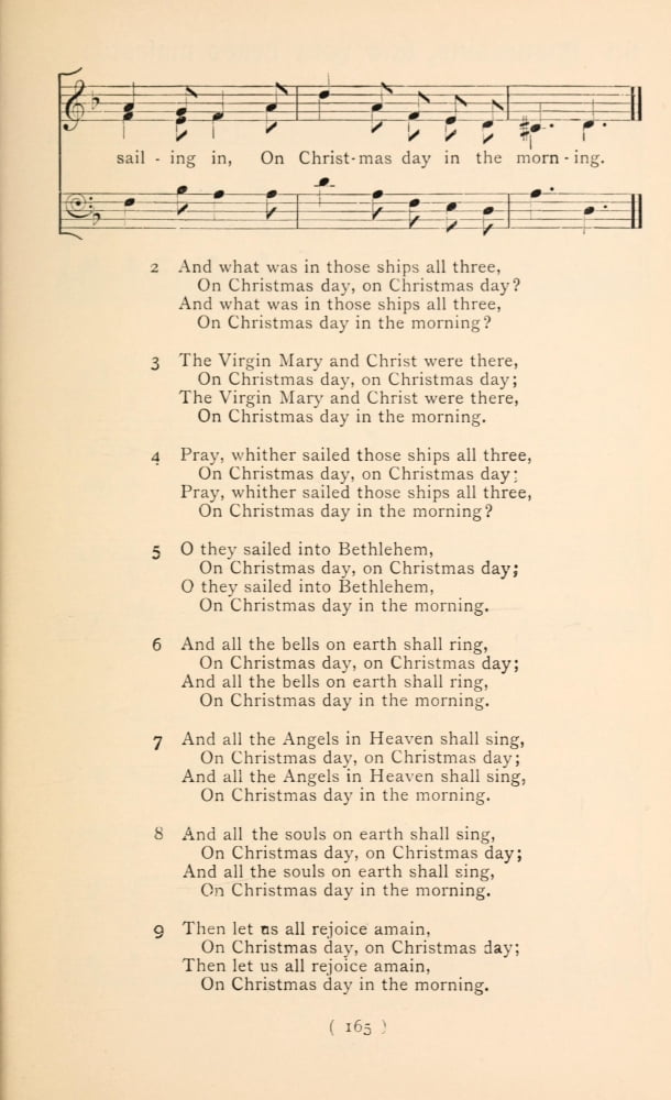 I Saw Three Ships 2 Christmas Carols New & Old 1850 Canvas Art - (24 x 36)