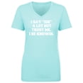 thumbnail image 1 of I Say IDK A Lot But I Be Knowin Womens V-Neck T-Shirt, 1 of 3