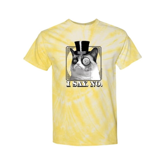 I Say No, Grumpy Cat Tie-Dye Cyclone Men -, Male XX-Large