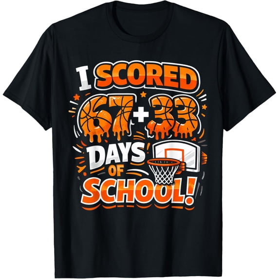 I Scored 100 Days of School Funny Basketball T-Shirt