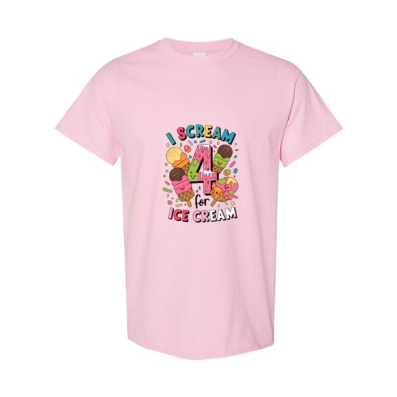 I Scream Four Ice Cream Kids Boy Girl 4th Birthday Party Sweet Treat Fun T-Shirt, for men & women, up to size 5XL