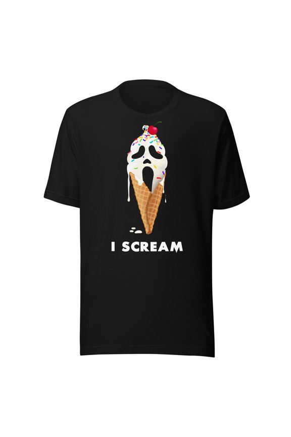 I Scream Graphic Tee – Funny Horror & Ice Cream Pun Unisex Shirt