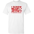 thumbnail image 1 of I Screw I Nut I Bolt It's Tough Being A Mechanic Funny DT Adult T-Shirt Tee, 1 of 2