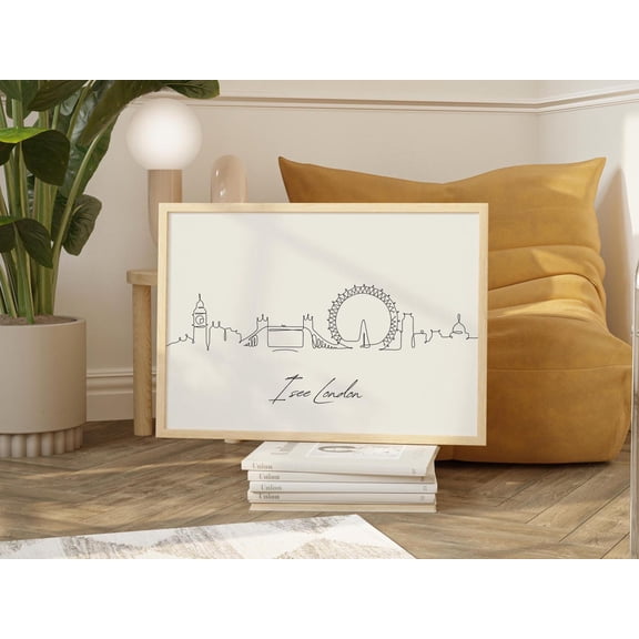 I See London Bathroom Print Restroom Decor, Unframed Paper Poster 8x10in