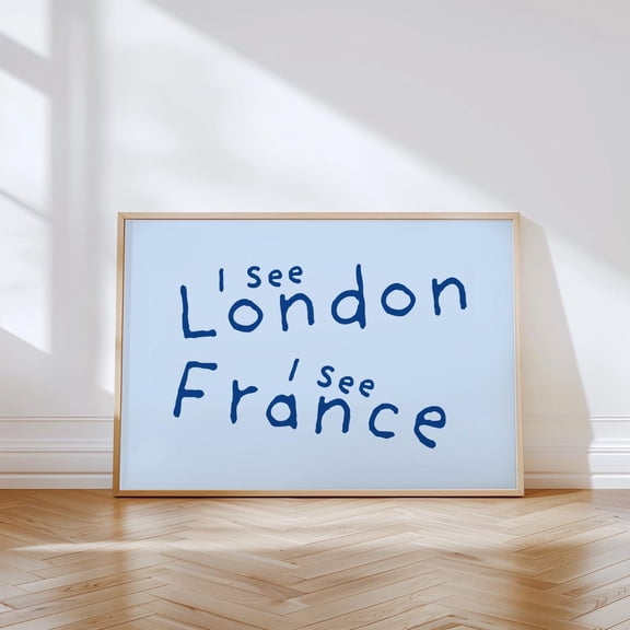 I See London I See France Bathroom Poster, Unframed Size 24x36