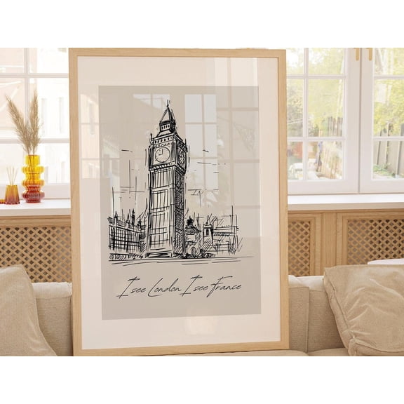 I See London I See France Funny Bathroom Wall Decor Print I See London Sign Bathroom Home Decor Restroom Sign Funny Kids Bathroom Birthday Wall Art, Modern Wall Decor, 8x12 UNFRAMED