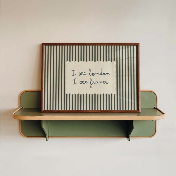 I See London I See France Quote Print, Minimalist Bathroom Art, Retro Stripes