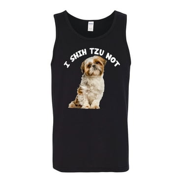 I Shih Tzu Not Dong Lovers Mens Tank Top, Black, Small
