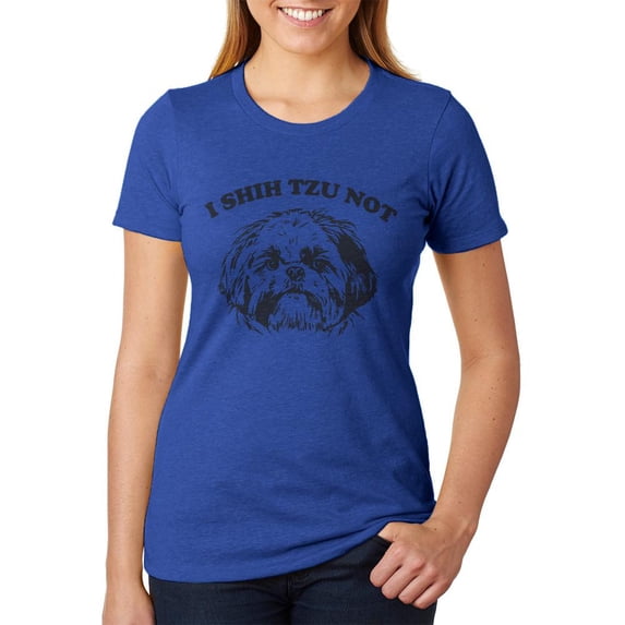 I Shih Tzu Not Juniors Soft Heather T Shirt Heather Royal SM