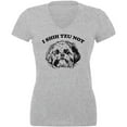 thumbnail image 1 of I Shih Tzu Not Juniors V-Neck T Shirt Heather 2XL, 1 of 1