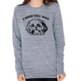 thumbnail image 1 of I Shih Tzu Not Mens Soft Long Sleeve T Shirt Heather MD, 1 of 1