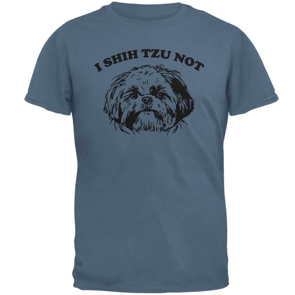 T-shirt Léger Bleu Shih Tzu Dog History, Taille XL, Neuf Sans étiquettes, Coton