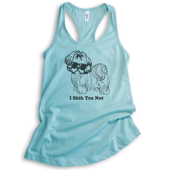 I Shih Tzu Not Tank Top Shih Tzu Tank Top, Ladies Racerback Tank Top, Shihtzu Tank, Funny Dog Graphic Tee, Cancun, XX-Large