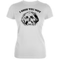 thumbnail image 1 of I Shih Tzu Not White Juniors Soft T-Shirt - Large, 1 of 1