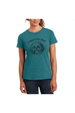 I Shih Tzu Not Womens Soft Heather T Shirt Heathered Teal MD