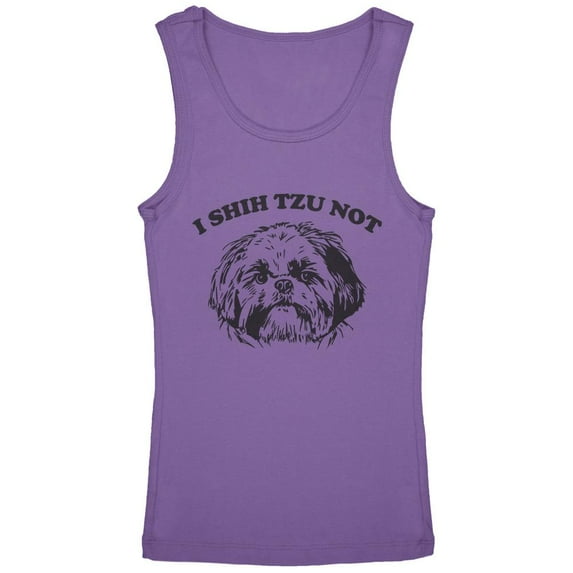 I Shih Tzu Not Youth Girls Tank Top Lavender YXL