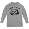 thumbnail image 1 of I Shih Tzu Not Youth Long Sleeve T Shirt Storm Grey YLG, 1 of 1