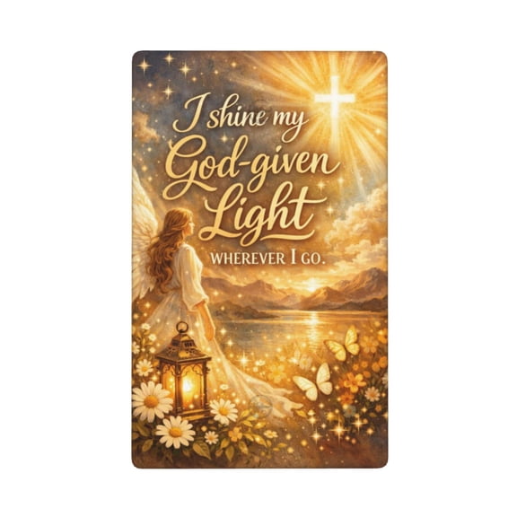 I Shine My God-Given Light Decorative Blank Wall Plate Cover, Polycarbonate Switch Plate