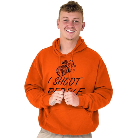 I Shoot People Camera Photography Pun Hoodie Sweatshirt Women Men Brisco Brands S