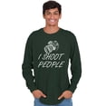 thumbnail image 1 of I Shoot People Camera Photography Pun Long Sleeve TShirt Men Women Brisco Brands M, 1 of 6