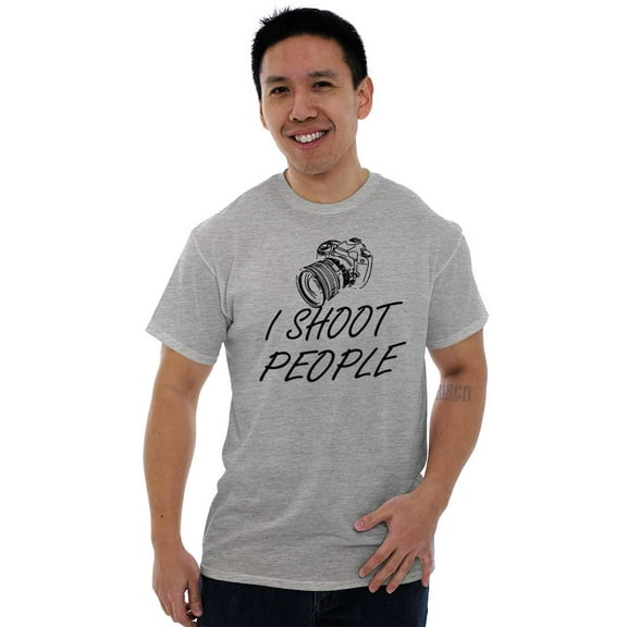 I Shoot People Camera Photography Pun Men's Graphic T Shirt Tees Brisco Brands S