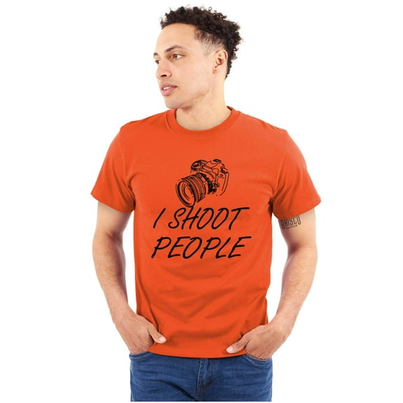 I Shoot People Camera Photography Pun Plus Size Crewneck Graphic Tee Shirt Brisco Brands 3X
