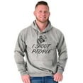 thumbnail image 1 of I Shoot People Camera Photography Pun Unisex Plus Fleece Graphic Hoodie Brisco Brands 4X, 1 of 5