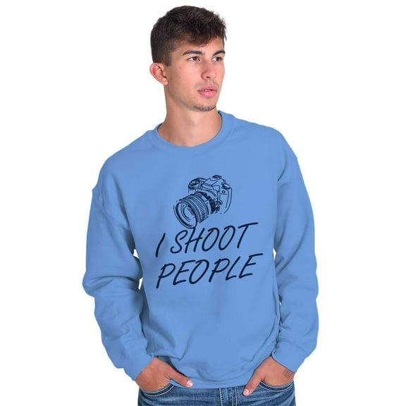 I Shoot People Camera Photography Pun Unisex Plus Fleece Graphic Sweatshirt Brisco Brands 3X
