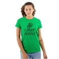 thumbnail image 1 of I Shoot People Camera Photography Pun Womens Slim Fit Graphic Tee Brisco Brands X, 1 of 5