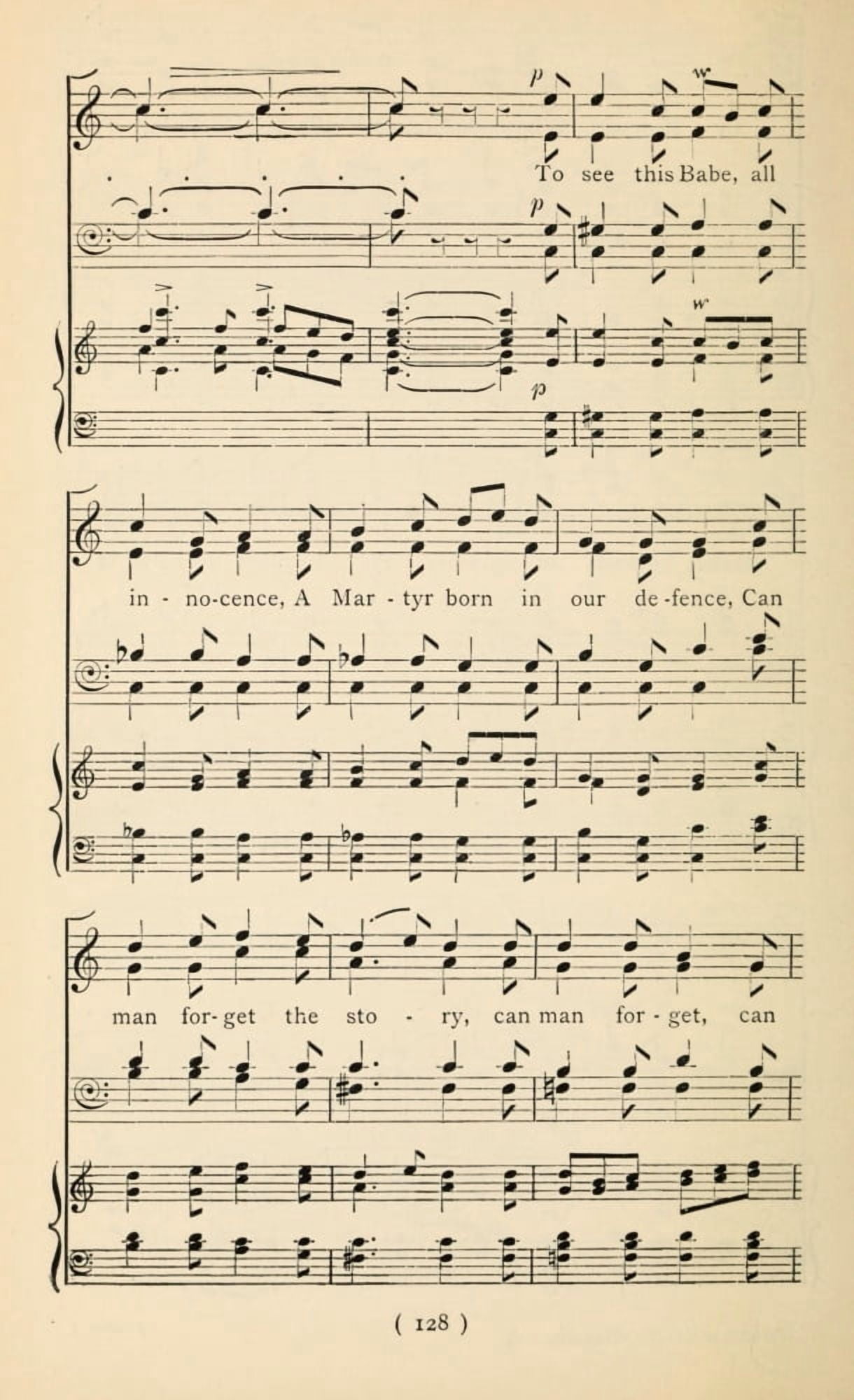 I Sing the Birth was Born Tonight 5 Christmas Carols New & Old 1850 Canvas Art - (24 x 36)