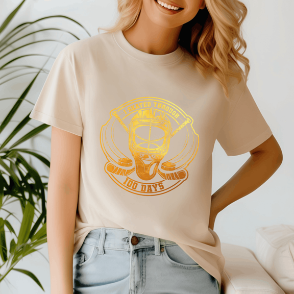 I Skated Through 100 Days 100Th Day Of School Ice Hockey, 100 Days of School Shirt,100 Day TShirt,Back to School Tee,Teacher Gift