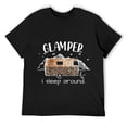 thumbnail image 1 of I Sleep Around Camping Clothes For Women Pajamas Accessories T-Shirt Black 4X-Large, 1 of 5