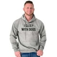 thumbnail image 1 of I Sleep With Dogs Pet Owner Funny Unisex Plus Fleece Graphic Hoodie Brisco Brands 4X, 1 of 3