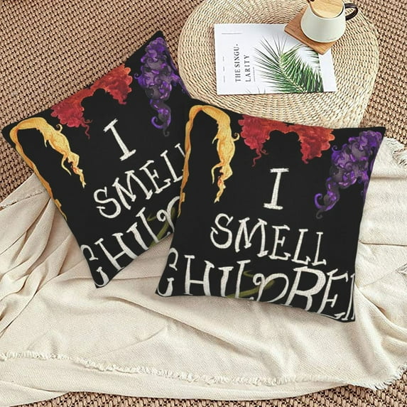I Smell Children Throw Pillow Covers 20"X20" Set Of 2 Home Decor Sofa Rustic For Living Room Bedroom Bed Cushion Outdoor
