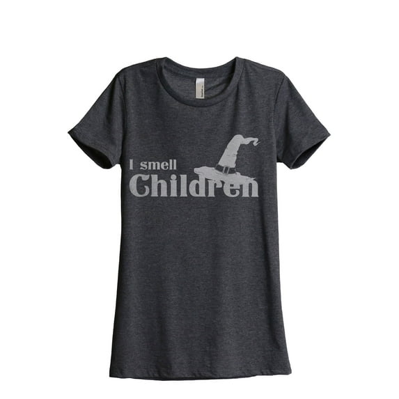 I Smell Children Women's Fashion Relaxed T-Shirt Tee Charcoal Grey Medium